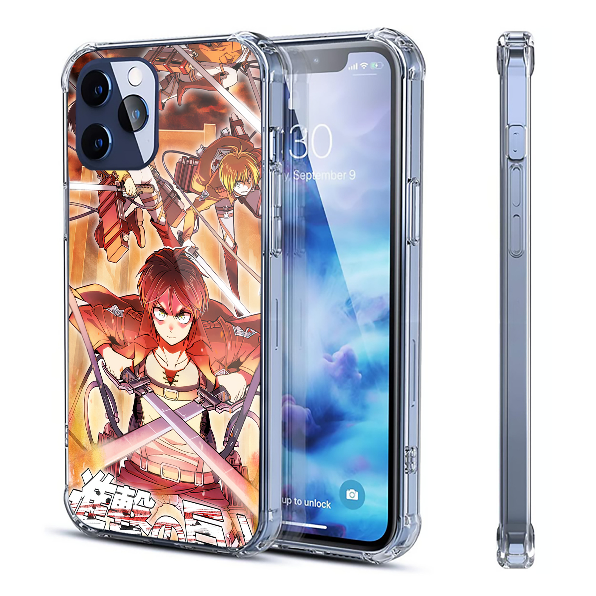 （画像用） 進撃の巨人 Attack on Titan 【iPhone 12シリーズ対応】透明スマホケース（クリアソフトケース）
